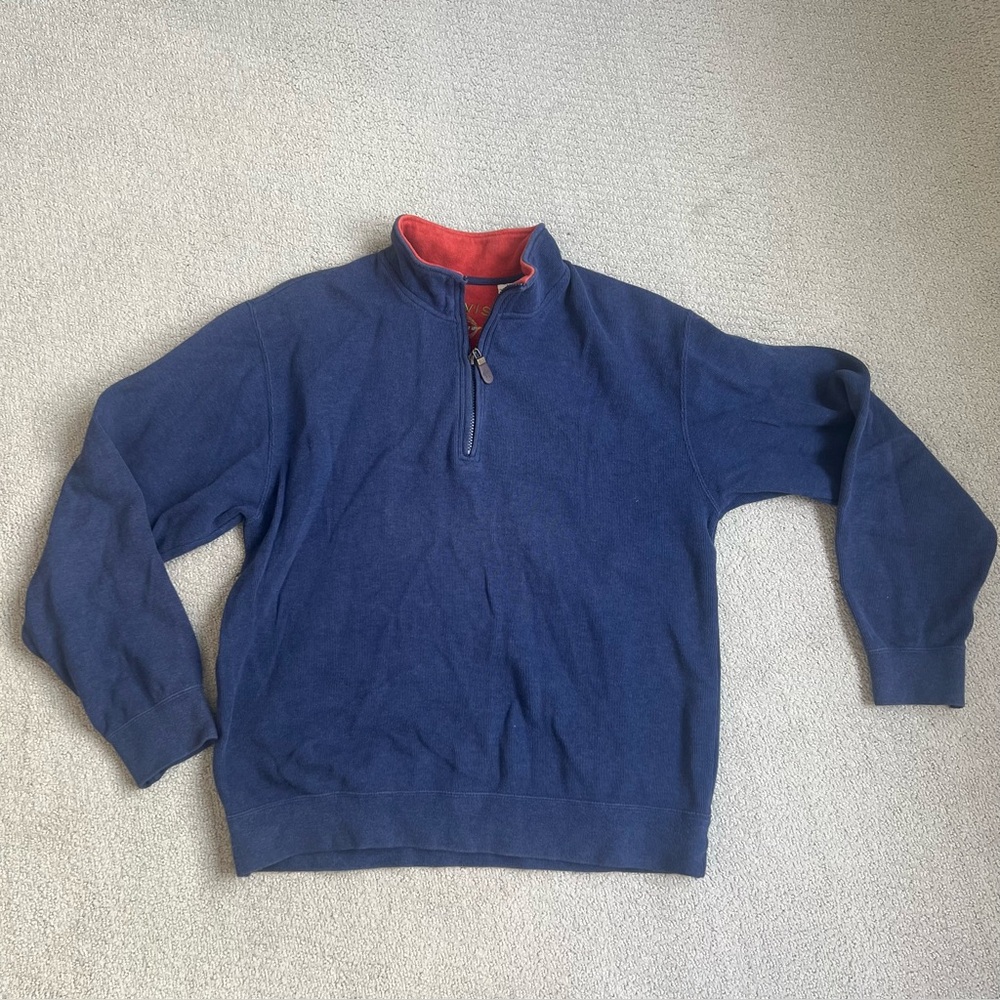 Orvis Men's Signature 1/4 Zip Pullover Sweater Sweatshirt Size M
